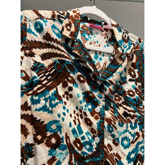 Pappagallo‎ Vintage Women's Patterned Button Up Shirt Size Small - Picture 2 of 5